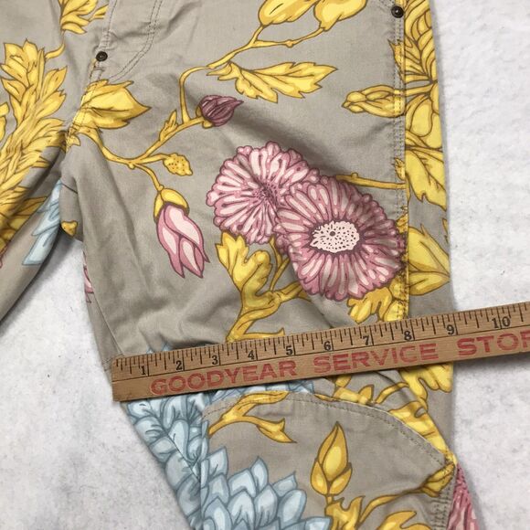 G STAR RAW 5622 3D Taper Jean Men 30x29 Yellow Tan Floral Print Denim Button Fly - Picture 16 of 16